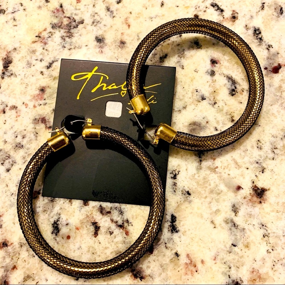 Thalia Sodi Large Mesh Hoop Earrings